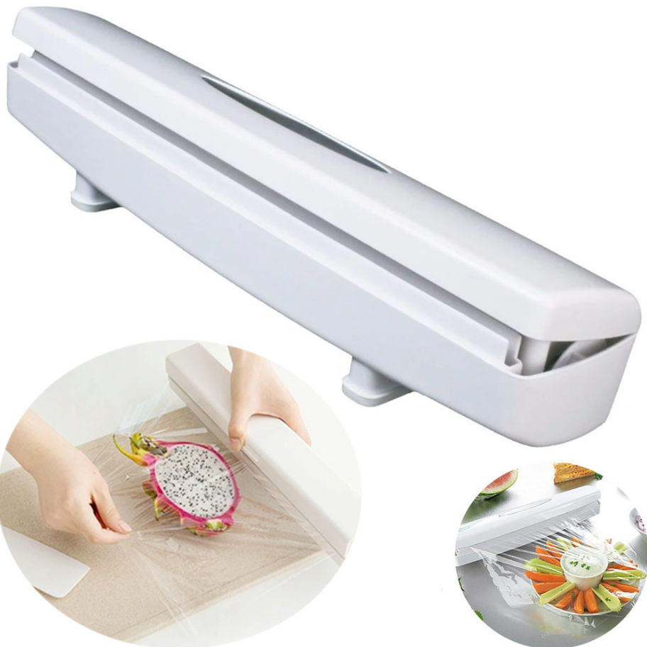 Dispencer cu lama pentru folie alimentara,  Zola®, alb,  simplu de utilizat, 36x8x8.5 cm Dispencer cu lama pentru folie alimentara,  Zola®, alb,  simplu de utilizat, 36x8x8.5 cm